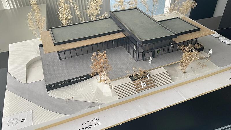 Das Modell f&uuml;r das neue Vereinshaus.