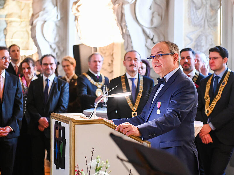Gro&szlig;er Empfang in Coburg: Mehr als 200 geladene G&auml;ste gratulierten Andreas Prinz von Sachsen-Coburg und Gotha zum 80. Geburtstag.