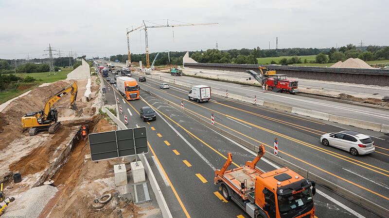 Die Baustelle auf der A3 geht in ihren n&auml;chsten Bauabschnitt zum sechsspurigen Ausbau.