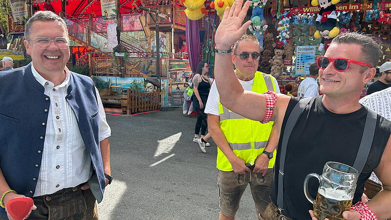 Ist das Andreas Gabalier? Viele Besucher des Kronacher Freischießens waren am Freitagnachmittag reichlich verwirrt.