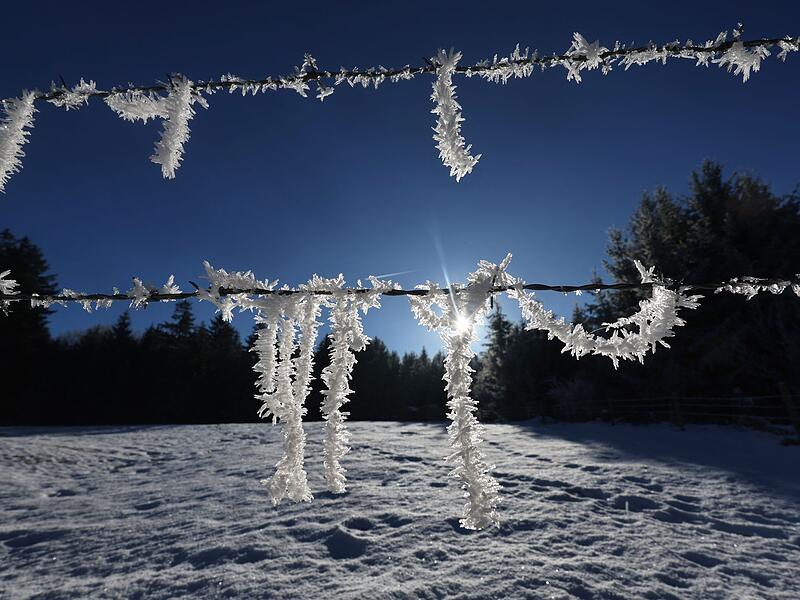 Sonne und Frost in S&uuml;dbayern