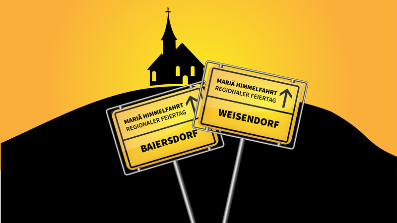 Sechs Gemeinden in Bayern erhalten den Feiertag „Mariä Himmelfahrt“ hinzu, zwei davon sind im Landkreis Erlangen-Höchstadt: Baiersdorf und Weisendorf.