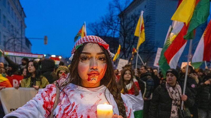 Kurden-Demonstration in M&uuml;nchen