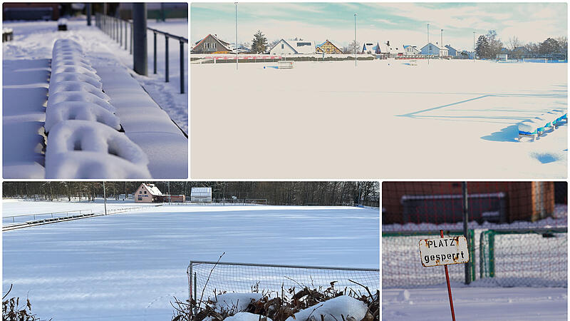 Viele Fußballplätze in Franken sehen derzeit so oder so ähnlich aus. Wie die Vereine auf den starken Schneefall reagieren. Viele Fußballplätze in Franken sehen derzeit so oder so ähnlich aus. Wie die Vereine auf den starken Schneefall reagieren.