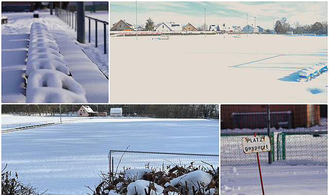 Viele Fußballplätze in Franken sehen derzeit so oder so ähnlich aus. Wie die Vereine auf den starken Schneefall reagieren. Viele Fußballplätze in Franken sehen derzeit so oder so ähnlich aus. Wie die Vereine auf den starken Schneefall reagieren.