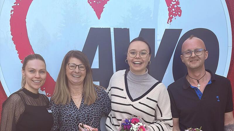 Die Leitungsfunktionen in der Pflegeeinrichtung AWO Willy-Brandt-Haus sind neu geregelt. Von links: Lisa B&ouml;hme, Elke Hohmann, Albina Fr&ouml;hlich und Lukas Norek.