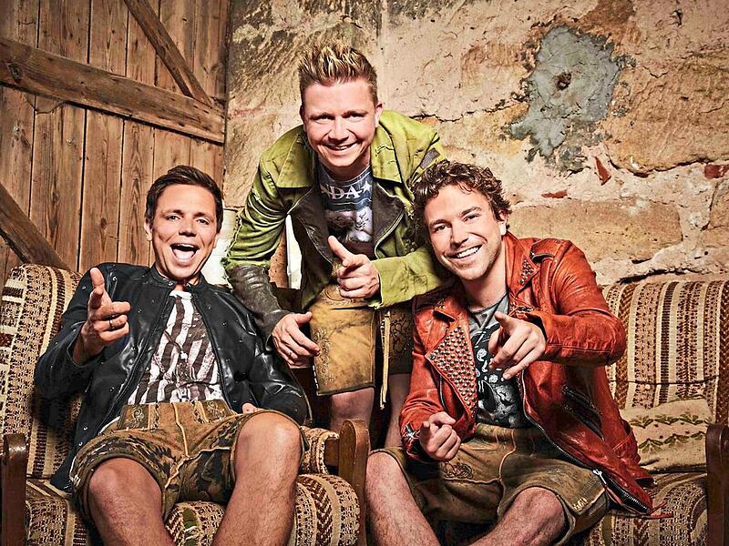 Echte Dorfkinder: Tobias, Markus und Philipp Thomann.Dorfrocker
