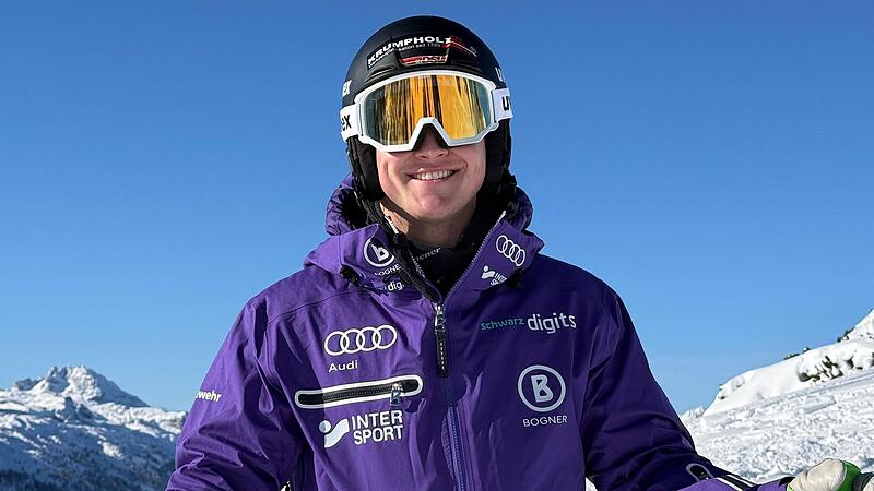 Jacob Schramm hat gut Lachen: Seine ersten Schw&uuml;nge im Schnee nach zehnmonatiger Verletzungspause sind gut gelaufen.