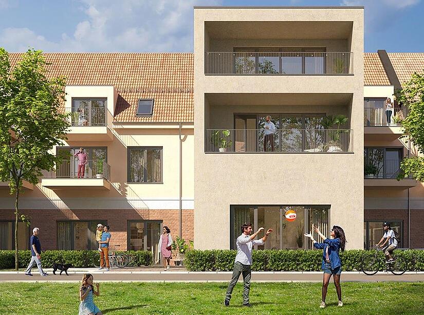 So soll die Fassade der einstigen Stallungen der Lagarde-Kaserne aussehen. Das erste Ober- und das Dachgeschoss werden komplett neu errichtet.