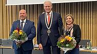 Das B&uuml;rgermeister-Trio (von links): Walter Drebinger (CSU), German Hacker und Claudia Belzer (beide SPD).
