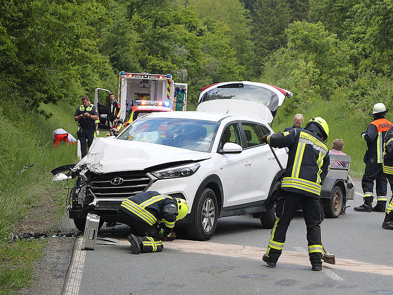Beteiligt am Unfall waren ein Auto und ein Motorrad.