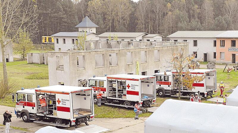 Das Bild einer Notfallübung auf einem Truppenübungsplatz in Brandenburg. &#160;&#160;