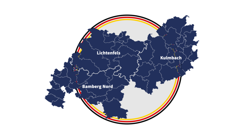 Bundestagswahl: Zum Wahlkreis Kulmbach geh&ouml;ren die Landkreise Kulmbach und Lichtenfels sowie der n&ouml;rdliche Teil des Landkreises Bamberg.