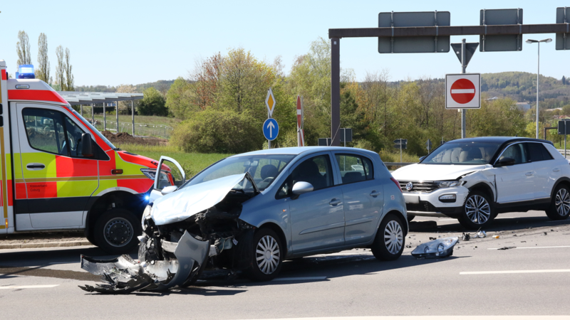 Unfall auf der Lauterer H&ouml;he in Coburg im April