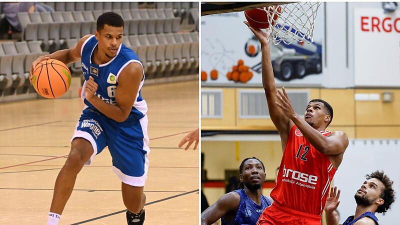 Gabriel Kuku machte in der Vorbereitung sowohl im Trikot des BBC Coburg (links) als auch der Bamberg Baskets eine gute Figur. Gabriel Kuku machte in der Vorbereitung sowohl im Trikot des BBC Coburg (links) als auch der Bamberg Baskets eine gute Figur.