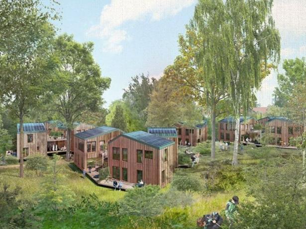 Der Bau eines dieser geplanten Häuser auf der Seebrünnleinswiese wurde wegen möglicher schalltechnischer Konflikte verschoben.