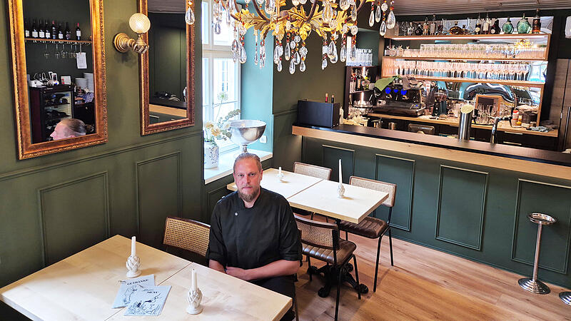 Michael Melber in seinem neuen Restaurant "B&ouml;rr" in der Sandstra&szlig;e in Bamberg.