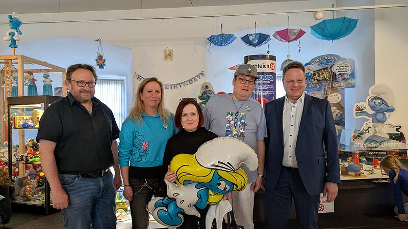 Er&ouml;ffnung der Schlumpf-Ausstellung
