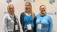 Unser Bild zeigt Sandra Szarek (von links), Musikschule Hemhofen, Anna-Lena Souza Santana, Musikschule Volkacher Mainschleife und Carolin Klug-Sch&auml;fer, August-K&ouml;mpel-Musikschule e. V. Bad Br&uuml;ckenau.VBSM