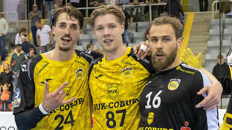 So sehen Sieger aus: Mikael Helmersson, Jesper Schmidt und Petros Boukovinas (von links) freuten sich nach dem Heimsieg zuletzt gegen Balingen-Weilstetten.