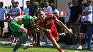 Die DJK Dampfach und Dominik Reiser (rechts) haben auch das zweite Spiel der neuen Bezirksliga-Saison mit 2:3 gegen den FC Untererthal verloren. Ryan Evans Die DJK Dampfach und Dominik Reiser (rechts) haben auch das zweite Spiel der neuen Bezirksliga-Saison mit 2:3 gegen den FC Untererthal verloren. Ryan Evans