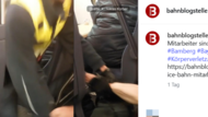 ICE-Video aus Bamberg: Rabiater Bahn-Mitarbeiter zerrt Fahrgast am Fu&szlig;
