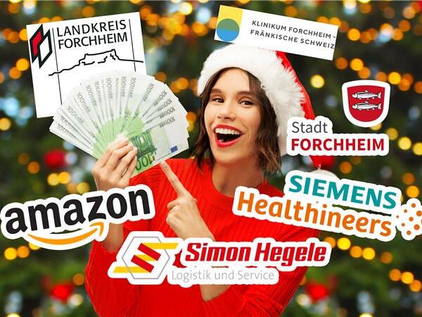 Das Weihnachtsgeld kommt für viele Mitarbeiter gerade zum Jahresende genau richtig. Doch was Zahlen die die größten Arbeitgeber in der Region Forchheim?