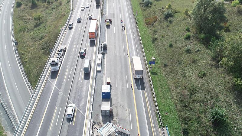 Die Baustelle auf der A9 zwischen dem Bindlacher Berg und Bayreuth bleibt auch 2023  eine Baustelle.