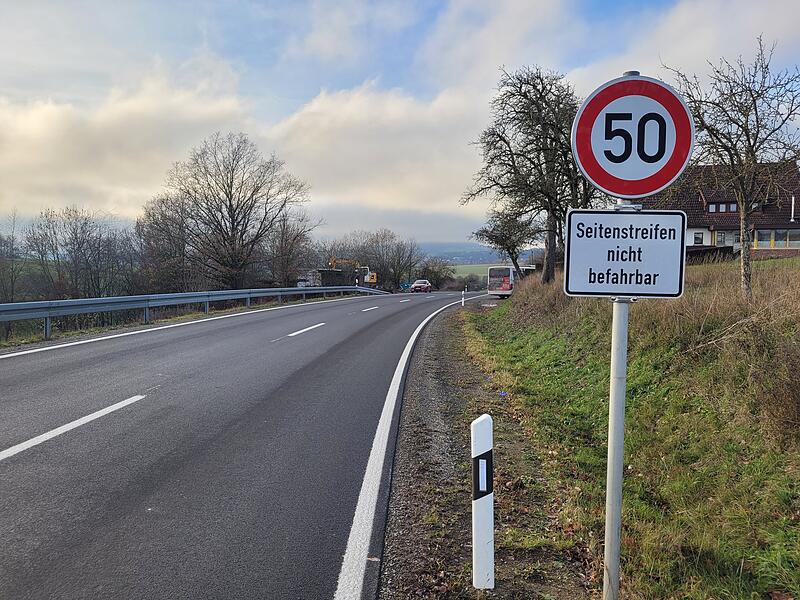 Tempo 50 zwischen Schondra und Einraffshof