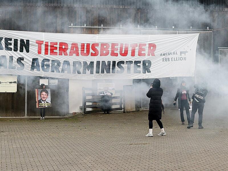 Protestaktion von Animal Rebellion Protestaktion von Animal Rebellion