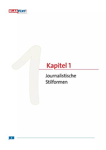 Kapitel 1 - Journalistische Stilformen Kapitel 1 - Journalistische Stilformen
