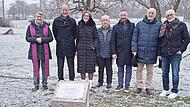 Von links: Pfarrerin Tina Mertten, Jan Kout mit Begleitung, Christoph Becker, Anton Then, Jochen Steinbach, Rudolf Weigand.