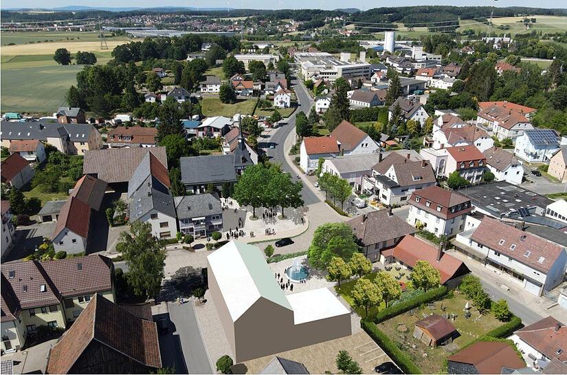 Das ist der Gestaltungsfavorit vieler Bürger. An der Stelle des alten Rathauses ist hier ein Platz mit Bäumen entstanden.