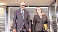 Die Stimmung war schon mal schlechter zwischen B&auml;rbel Bas und Friedrich Merz.