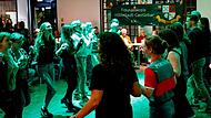 Beim Irish set dance in der Kulturfabrik Fortuna in H&ouml;chstadt tanzten viele Zuschauer mit.