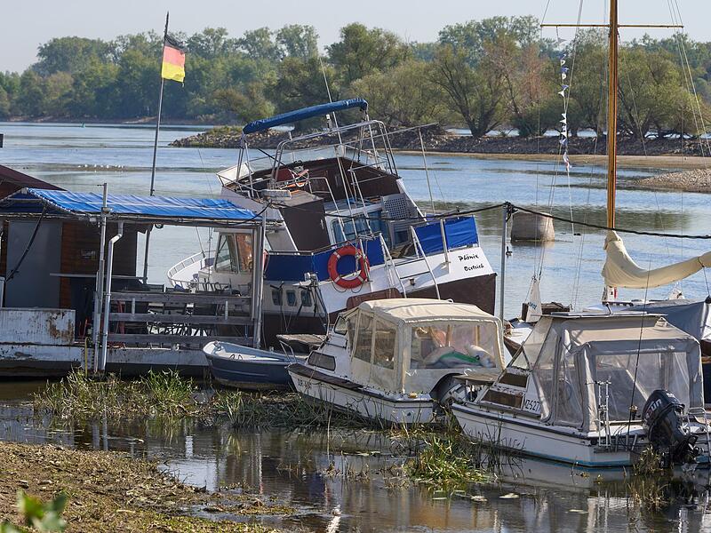 Niedrigwasser im Rhein Niedrigwasser im Rhein