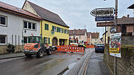 Reckendorf: Die Ortsdurchfahrt der B279 ist nun tatsächlich nicht mehr befahrbar