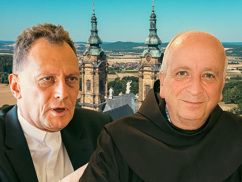 Erzbischof Herwig Gössl und Pater Maximilian Wagner: Bistum und Orden müssen über die Zukunft diskutieren.