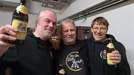 Die Liebe zum fränkischen Gerstensaft verbindet Emanuele Colonna (l.), Heiner Hoffritz (M.) und Stefan Zehendner.