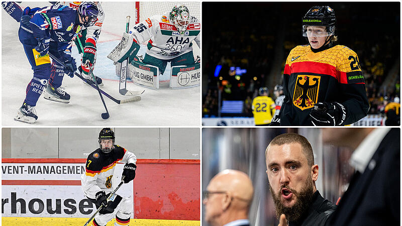 Es steckt ganz schön viel Fränkisches im Kader der deutschen U20-Nationalmannschaft. Mit dabei sind (im Uhrzeigersinn) Maxim Schäfer, Norwin Panocha, Christian Bachmann und Carlos Händel.