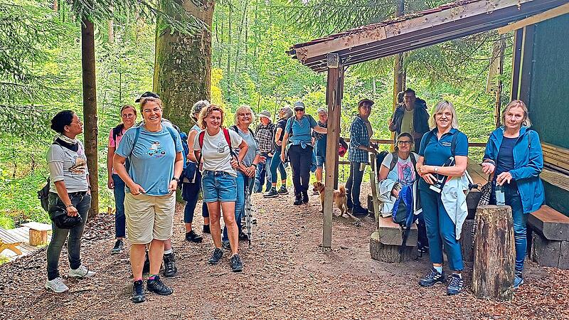 Die Wandergruppe des Heimatvereins bei ihrer Exkursion in die Wälder.Heimatverein Burgebrach Die Wandergruppe des Heimatvereins bei ihrer Exkursion in die Wälder.Heimatverein Burgebrach