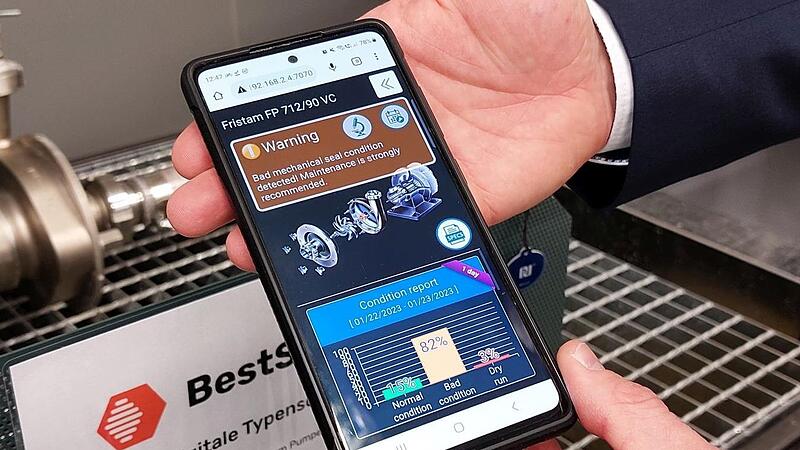 Die Daten vom Sensor, aufbereitet fürs Handy.