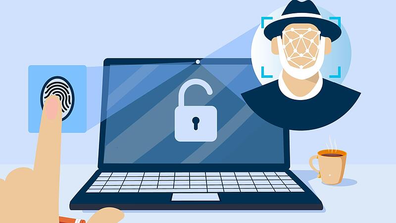 F&uuml;r Windows gibt es drei alternative Anmelde-Methoden: per Fingerabdruck, per Pin oder per Gesichtserkennung