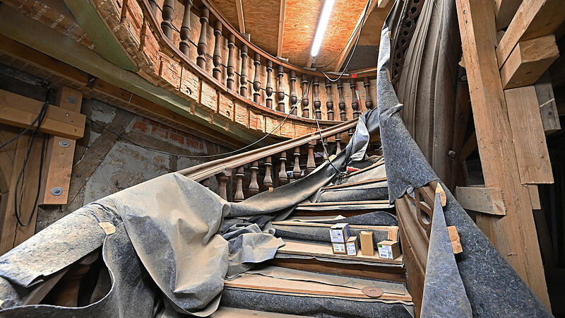 Die Spindeltreppe im Forchheimer Rathaus.