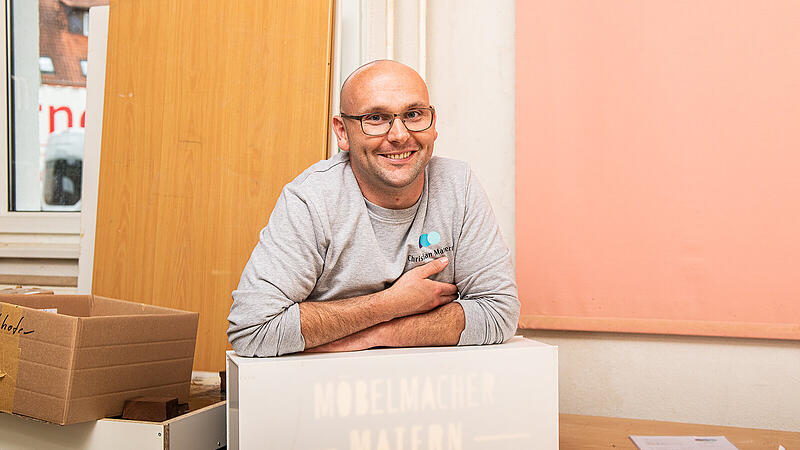 Christian Matern aus Weingarts in seiner Werkstatt