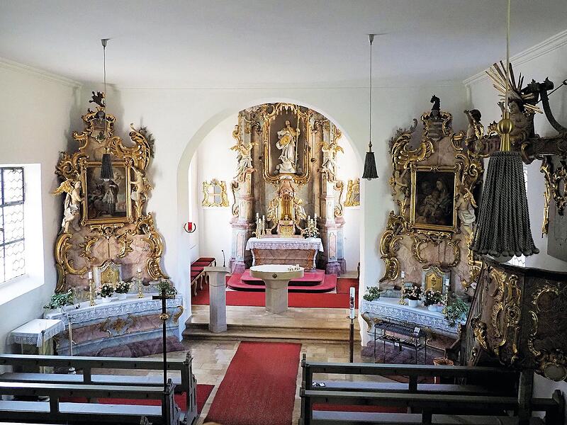 Ein Blick ins Innere der Marloffsteiner Kirche