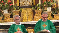 Pfarrer Markus Wittal (links) und Pfarrer Thomas Ringer in Gößweinstein.