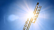 Sommerhitze 35 Grad auf dem Thermometer
