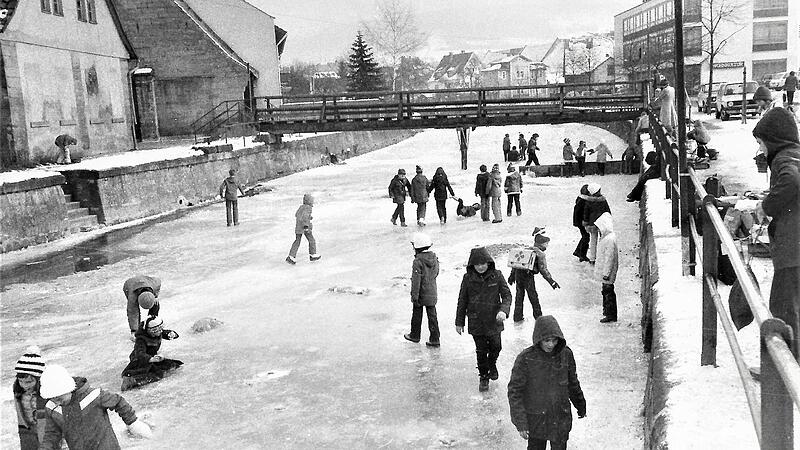 Hochbetrieb auf der Kronach im Winter 1980.