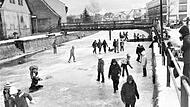 Hochbetrieb auf der Kronach im Winter 1980.